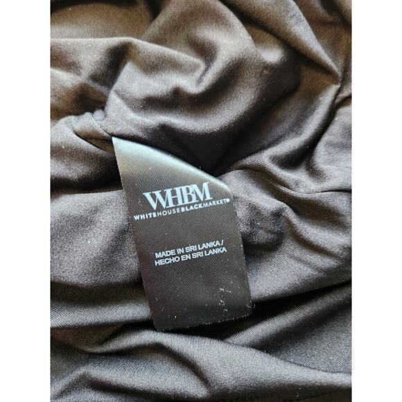 NWOT White House Black Market Sleeveless Sequin Draped Sheath Dress 14 Black - Picture 4 of 11